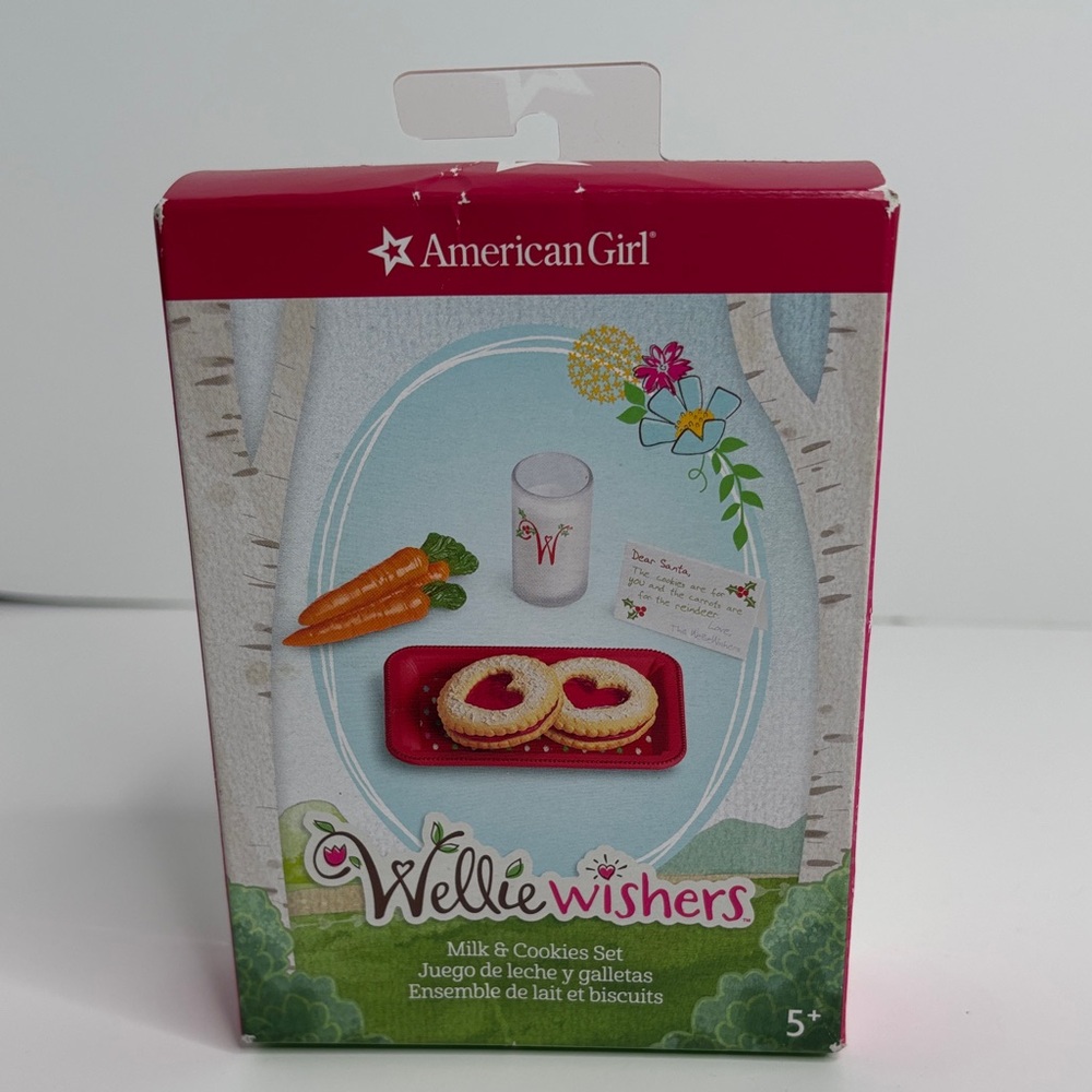NIB Wellie Wishers American Girl Milk & Cookies Set